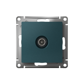 Розетка телевизионная TV AtlasDesign коннектор механизм изумруд SE ATN000893