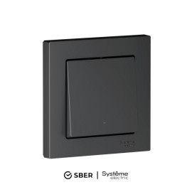 Выключатель 1-кл. AtlasDesign Smart 10А (сх. 1) L+N с подсветкой Zigbee механизм карбон SE ATN001013Z