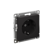 Розетка AtlasDesign 16А с заземл. быстрозажим. клем. механизм карбон SE ATN001043S