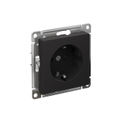 Розетка AtlasDesign 16А с заземл. защ. шторки быстрозажим. клем. механизм карбон SE ATN001045S