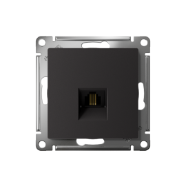 Розетка телефонная 1-м СП AtlasDesign RJ11 механизм карбон SE ATN001081