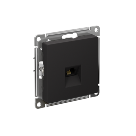 Розетка телефонная 1-м СП AtlasDesign RJ11 механизм карбон SE ATN001081