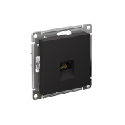 Розетка компьютерная 1-м AtlasDesign RJ45 кат.5E механизм карбон SE ATN001083