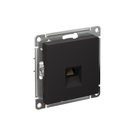 Розетка компьютерная 1-м AtlasDesign RJ45 кат.5E механизм карбон SE ATN001083