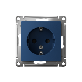 Розетка AtlasDesign 16А с заземл. защ. шторки механизм аквамарин SE ATN001145
