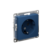 Розетка AtlasDesign 16А с заземл. защ. шторки механизм аквамарин SE ATN001145
