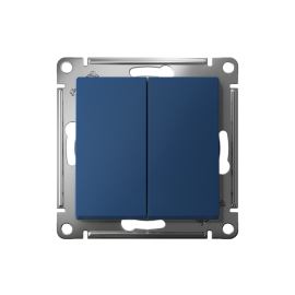 Переключатель 2-кл. AtlasDesign (сх. 6/2) 10AX механизм аквамарин SE ATN001165