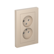 Розетка 2-м. AtlasDesign 16А без заземл. в сборе песочн. SE ATN001220