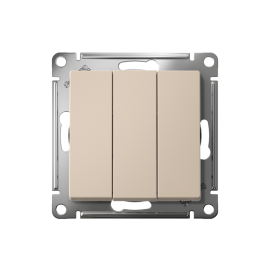 Выключатель 3-кл. AtlasDesign (сх. 1+1+1) 10AX механизм песочн. SE ATN001231