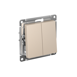 Переключатель проходной 2-кл. СП AtlasDesign 10А (сх. 6/2) 10AX механизм песочн. SE ATN001265