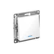 Выключатель 1-кл. AtlasDesign (сх. 1а) 10AX с подсветкой механизм лотос SE ATN001313