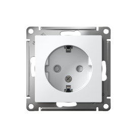 Розетка AtlasDesign 16А с заземл. защ. шторки механизм лотос SE ATN001345