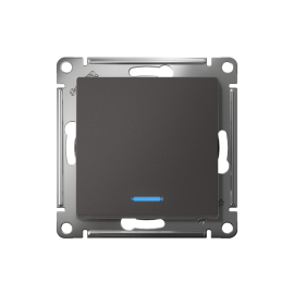 Выключатель 1-кл. AtlasDesign (сх. 1а) 10AX с подсветкой механизм базальт SE ATN001413