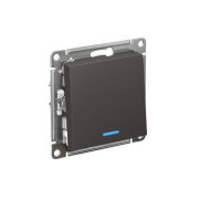 Выключатель 1-кл. AtlasDesign (сх. 1а) 10AX с подсветкой механизм базальт SE ATN001413