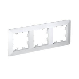 Рамка 3-м AtlasDesign Air бел./дым. бел. SE ATN220103