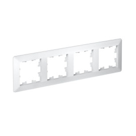 Рамка 4-м AtlasDesign Air бел./дым. бел. SE ATN220104