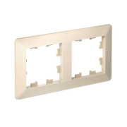 Рамка 2-м AtlasDesign Air беж./дым. бел. SE ATN220202
