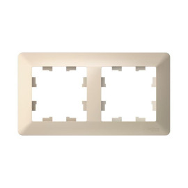 Рамка 2-м AtlasDesign Air беж./дым. бел. SE ATN220202