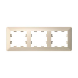 Рамка 3-м AtlasDesign Air беж./дым. бел. SE ATN220203