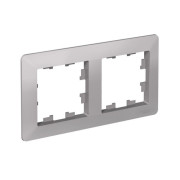 Рамка 2-м AtlasDesign Air алюм./дым. черн. SE ATN220302