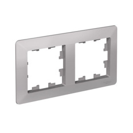 Рамка 2-м AtlasDesign Air алюм./дым. черн. SE ATN220302