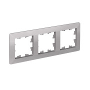 Рамка 3-м AtlasDesign Air алюм./дым. черн. SE ATN220303