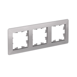 Рамка 3-м AtlasDesign Air алюм./дым. черн. SE ATN220303