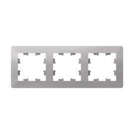 Рамка 3-м AtlasDesign Air алюм./дым. черн. SE ATN220303