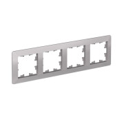 Рамка 4-м AtlasDesign Air алюм./дым. черн. SE ATN220304