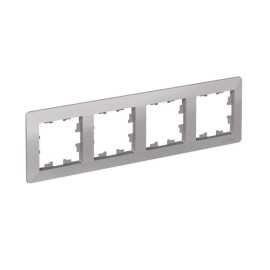 Рамка 4-м AtlasDesign Air алюм./дым. черн. SE ATN220304