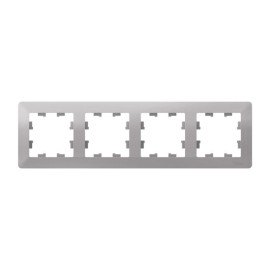 Рамка 4-м AtlasDesign Air алюм./дым. черн. SE ATN220304