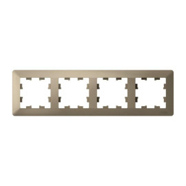 Рамка 4-м AtlasDesign Air шампань/дым. черн. SE ATN220504