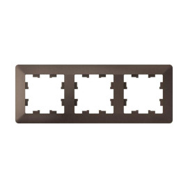 Рамка 3-м AtlasDesign Air мокко/дым. черн. SE ATN220603