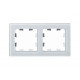 Рамка 2-м AtlasDesign Nature стекло бел. SE ATN320102