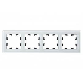 Рамка 4-м AtlasDesign Nature стекло бел. SE ATN320104