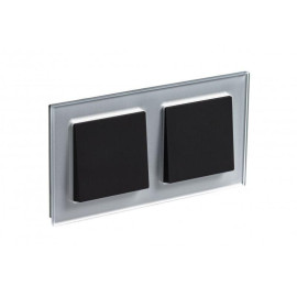 Рамка 2-м AtlasDesign Nature стекло алюм. SE ATN320302