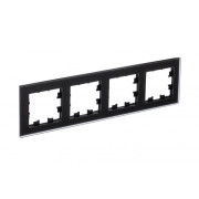 Рамка 4-м AtlasDesign Nature матов. стекло черн. SE ATN331004