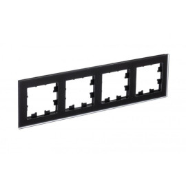 Рамка 4-м AtlasDesign Nature матов. стекло черн. SE ATN331004