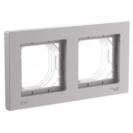 Рамка 2-м AtlasDesign Aqua IP44 алюм. SE ATN440302