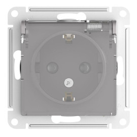 Розетка AtlasDesign Aqua 16А IP44 с заземл. защ. шторки с прозр. крышкой механизм алюм. SE ATN440346