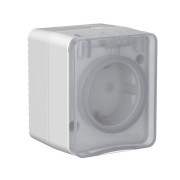 Розетка 1-м ОП AtlasDesign PROFI 16А IP54 250В заземл. защ. шторки сер. SE ATN543045