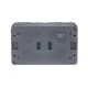 Розетка 2-м ОП AtlasDesign PROFI 16А IP54 заземл. защ. шторки антрацит SE ATN544026