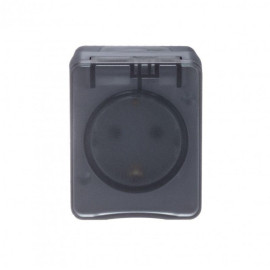 Розетка 1-м ОП AtlasDesign PROFI 16А IP54 250В заземл. защ. шторки антрацит SE ATN544045