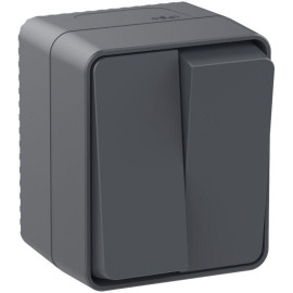 Выключатель 2-кл. ОП AtlasDesign PROFI IP54 10AX антрацит SE ATN544051