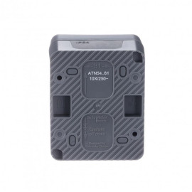 Переключатель проходной 1-кл. ОП AtlasDesign PROFI IP54 10AX антрацит SE ATN544061