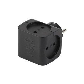 Разветвитель 4-м без заземл. 16А IP20 SP-4-B черн. Эра Б0008207