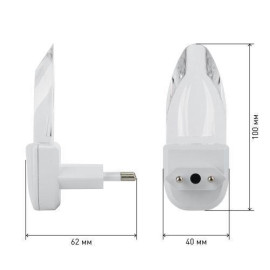 Светильник NN-618-LS-W ночник "Кристалл" от сети с сенсором бел. ЭРА Б0019102