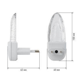 Светильник NN-619-LS-W ночник "Пузырьки" от сети с сенсором бел. ЭРА Б0019103