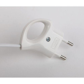 Вилка V1 6А без заземл. с кольцом непрямой ввод (10/200/9600) бел. ЭРА Б0019182