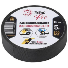 Изолента самослипающаяся 15ммх5м PROSELF черн. ЭРА Б0027916